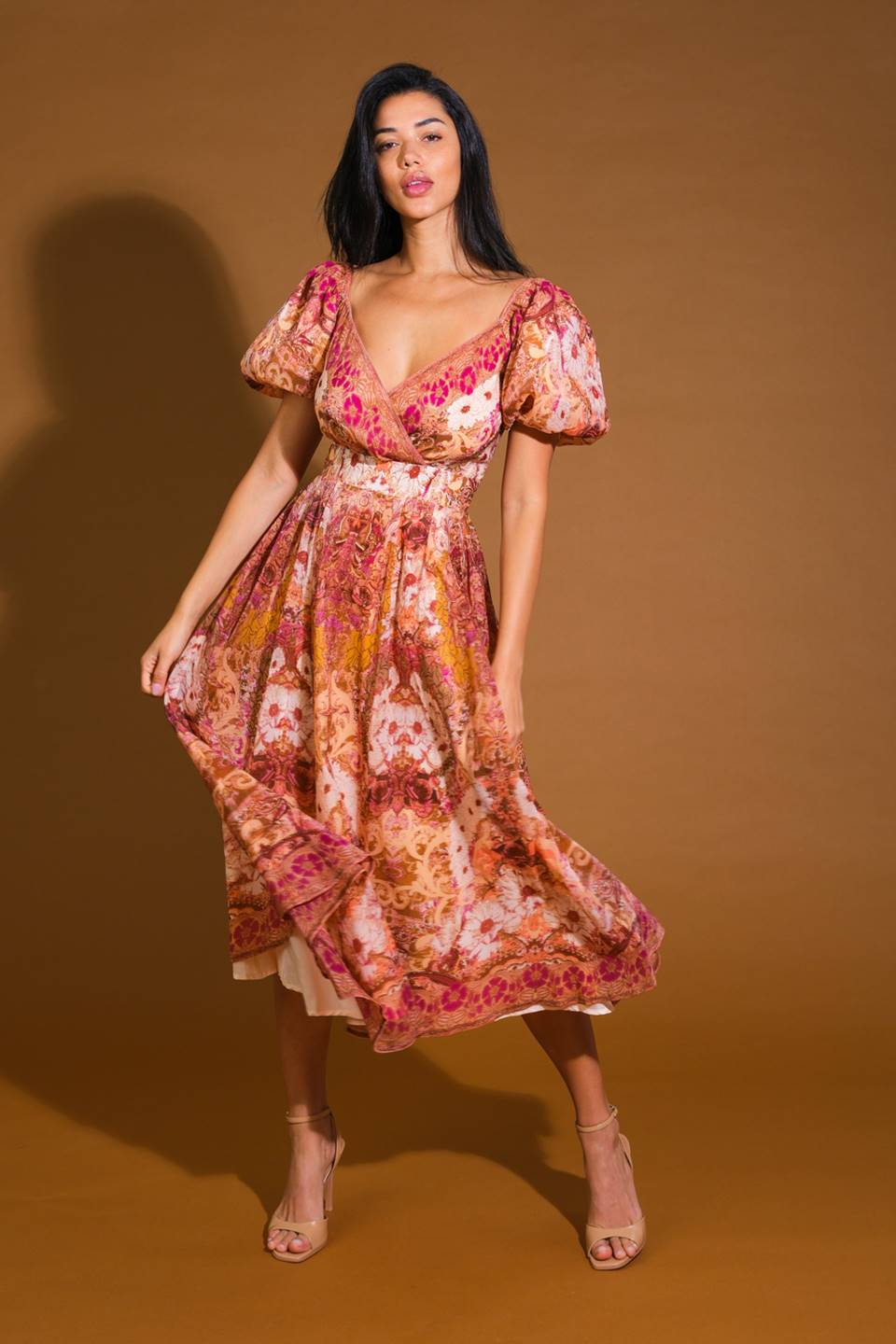 FOR GOOD WOVEN MIDI DRESS Flying Tomato